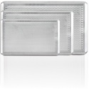 Perforated Baking sheets allow for support for the molds and even baking.